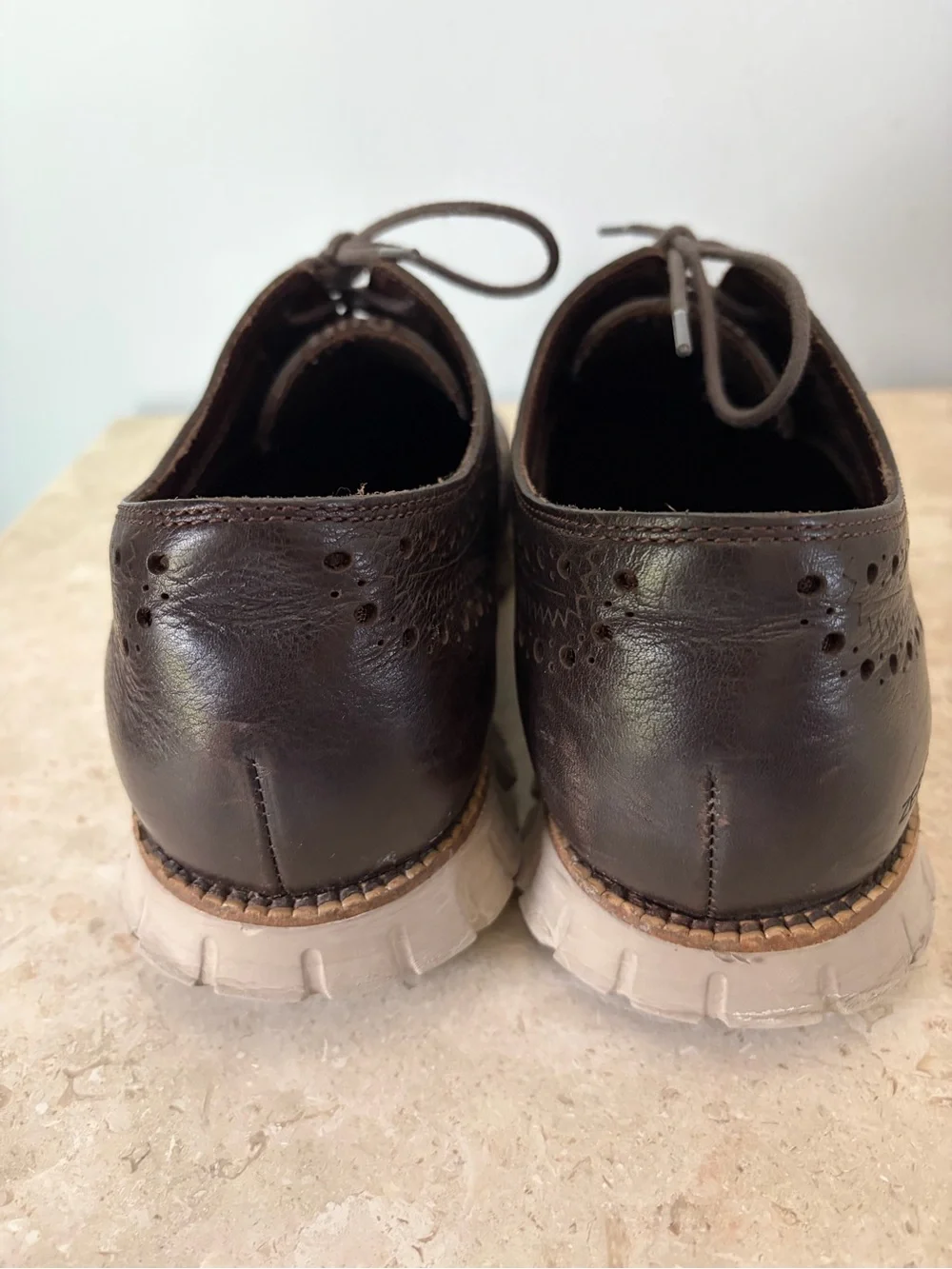 Cole Haan ZeroGrand Wingtip Oxfords Dress Shoes Men’s Size 11 Java Brown Leather